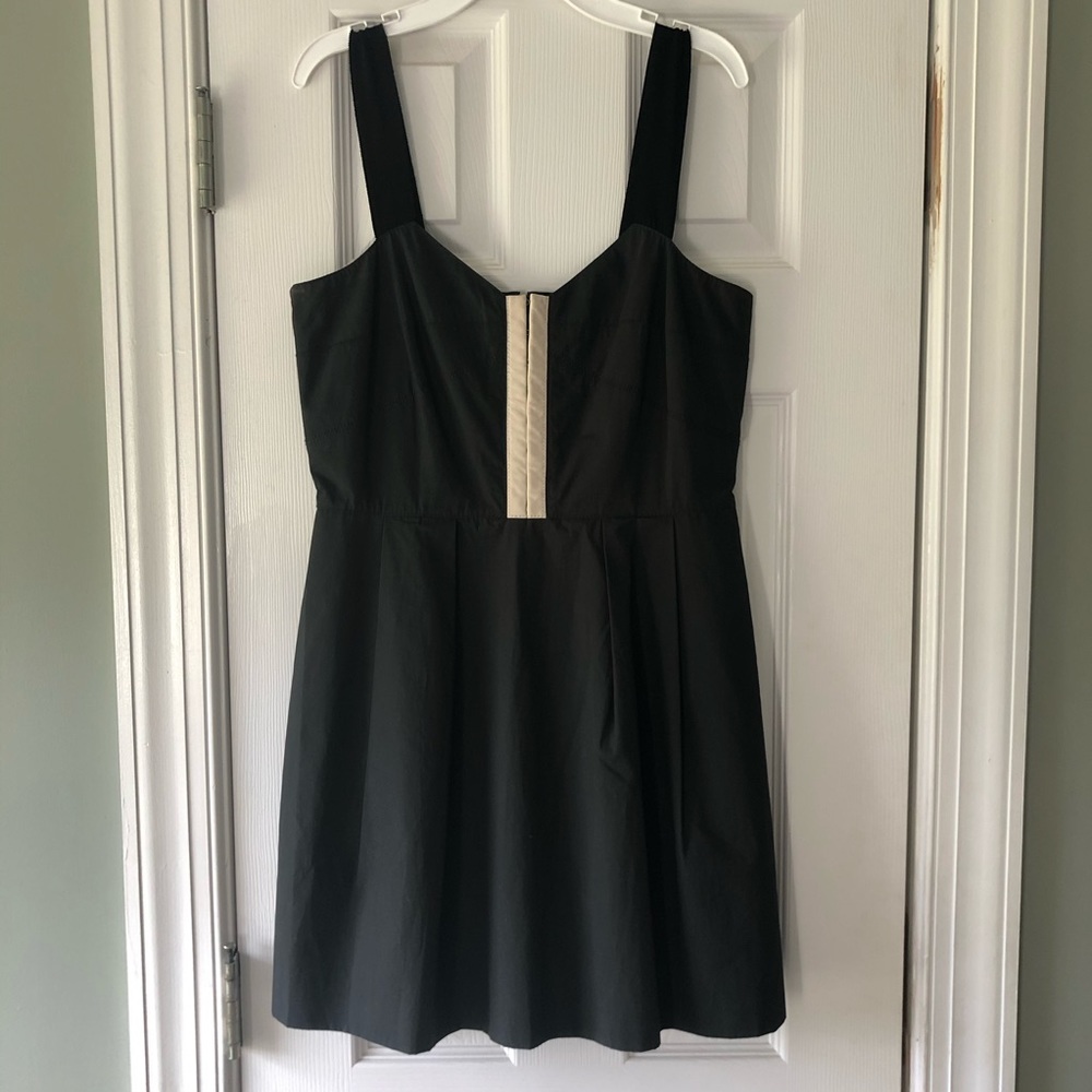 J Crew Ribbon Strap A Line Black Dress - Size 2